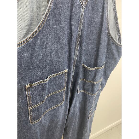 NWT Old Navy Women’s Plus Size 26 Denim Overalls Medium Wash Adjustable Straps - Picture 12 of 16